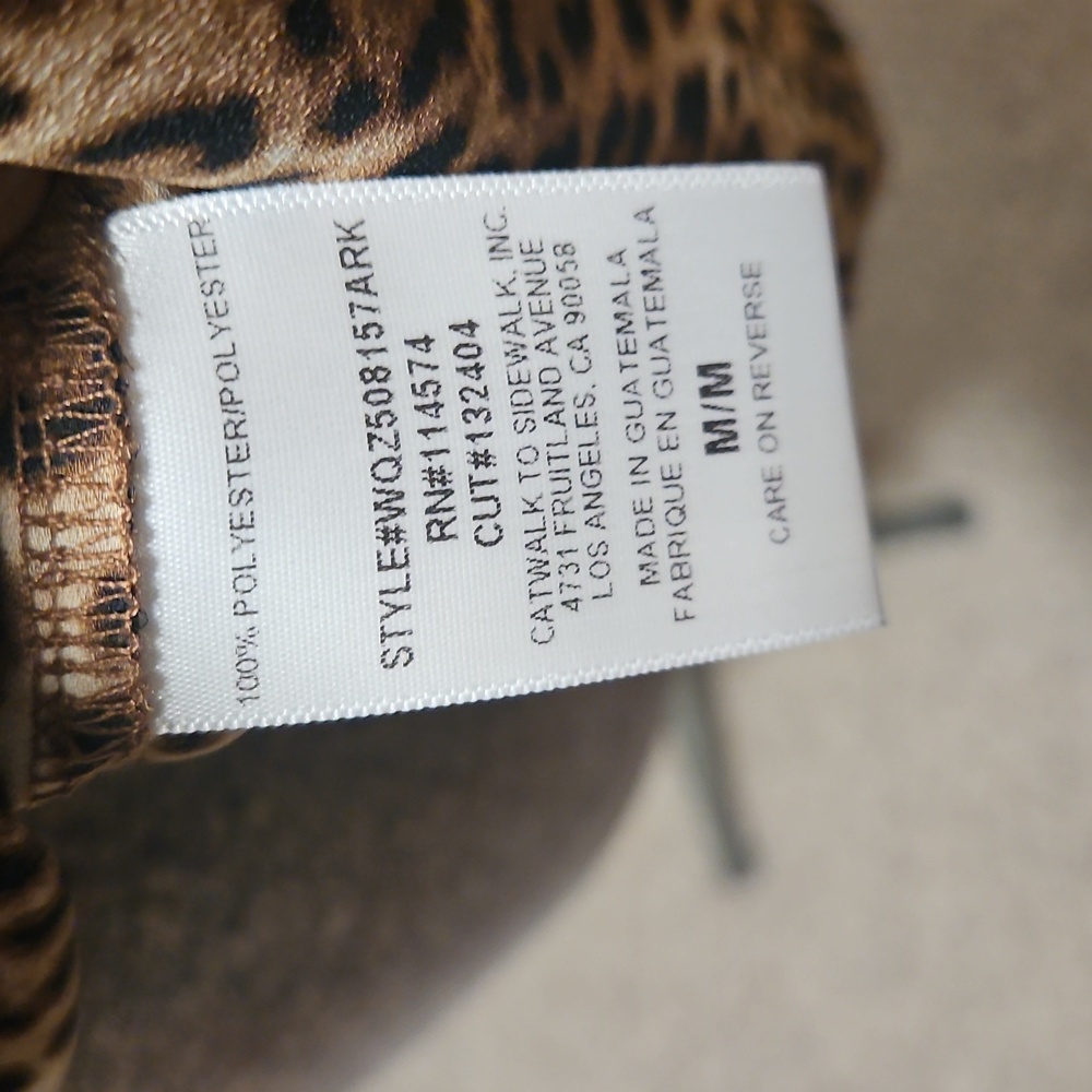 Pleione Leopard Print Neck Tie Wrap Blouse - Picture 10 of 10